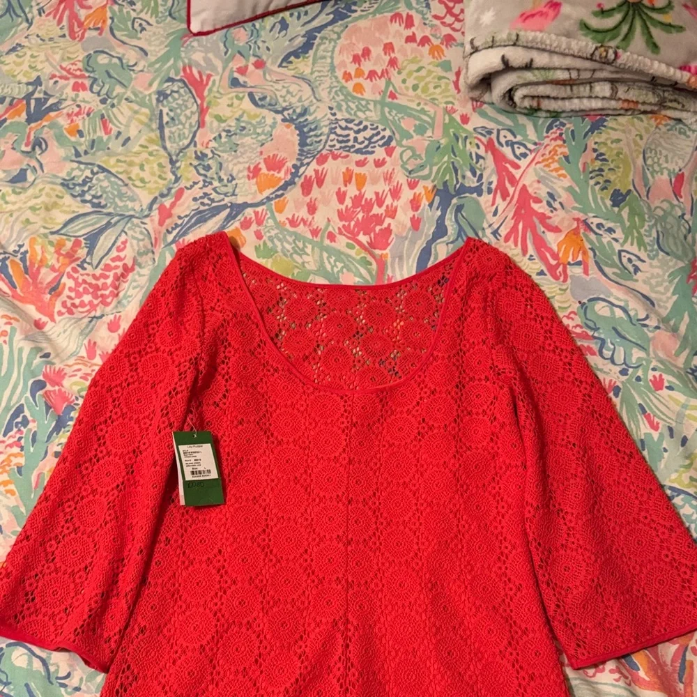 Lilly Pulitzer Coral Lace dress - Picture 5 of 5
